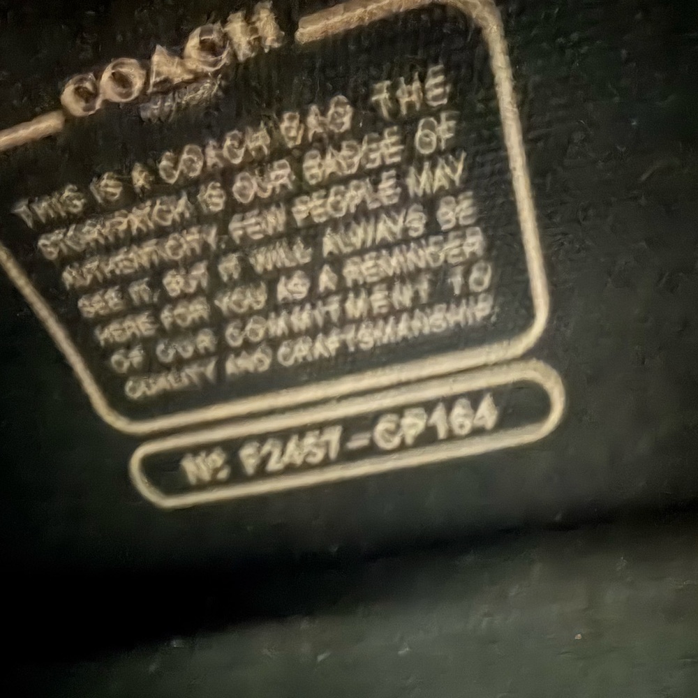 Coach Black and Tan Canvas Tote - Picture 2 of 5